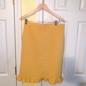 Ann Taylor - Doubleweave Ruffle Hem Pencil Skirt